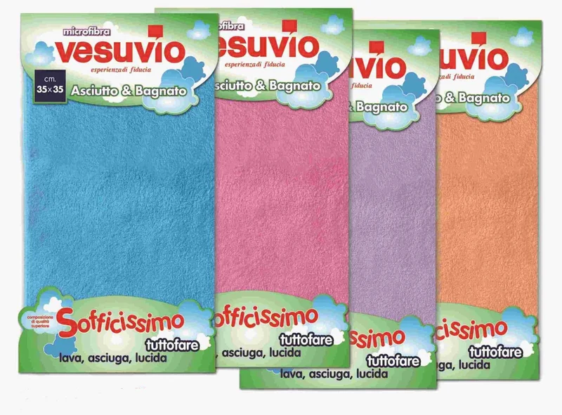 VESUVIO PANNO IN MICROFIBRA ' SOFFICISSIMO ' TUTTO FARE 35x35 CM