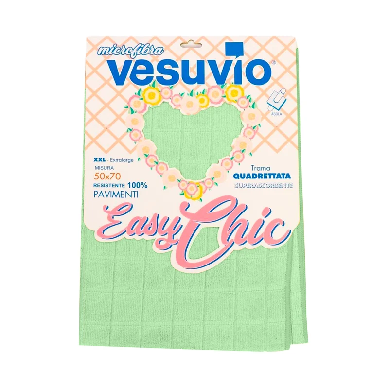 VESUVIO Panno in Microfibra "EASY CHIC" 50X70 quadrettato con asola