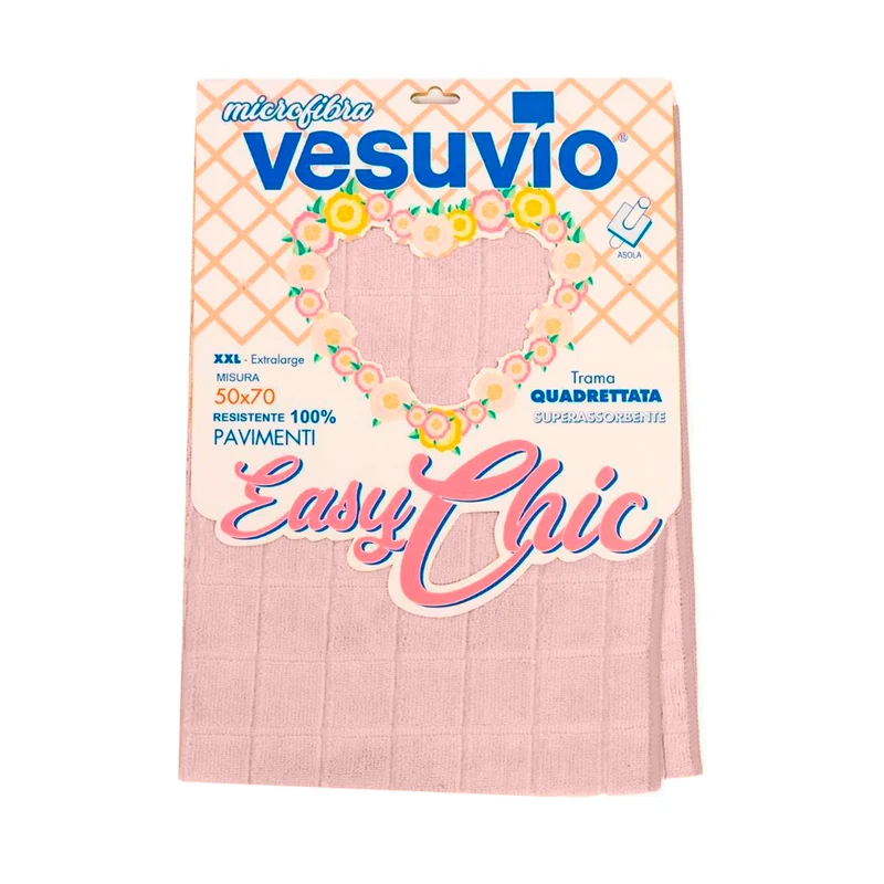 VESUVIO Panno in Microfibra "EASY CHIC" 50X70 quadrettato con asola