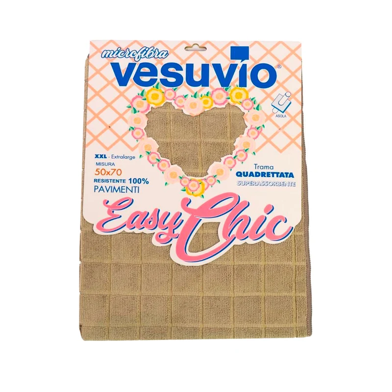 VESUVIO Panno in Microfibra "EASY CHIC" 50X70 quadrettato con asola