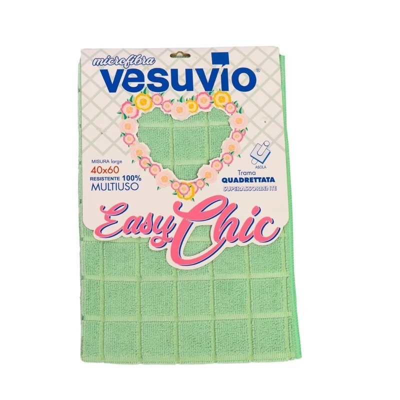 VESUVIO Panno in Microfibra "EASY CHIC" 40X60 quadrettato con asola