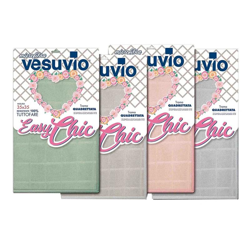 VESUVIO Panno in Microfibra "EASY CHIC" Quadrettato 35x35
