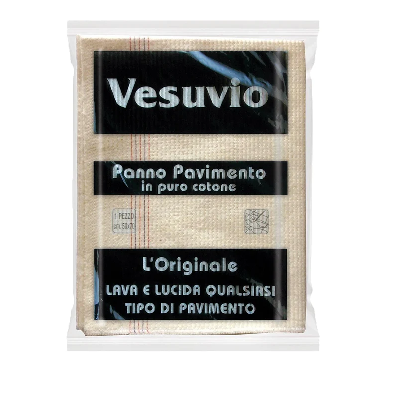 VESUVIO Panno per pavimenti in cotone bianco
