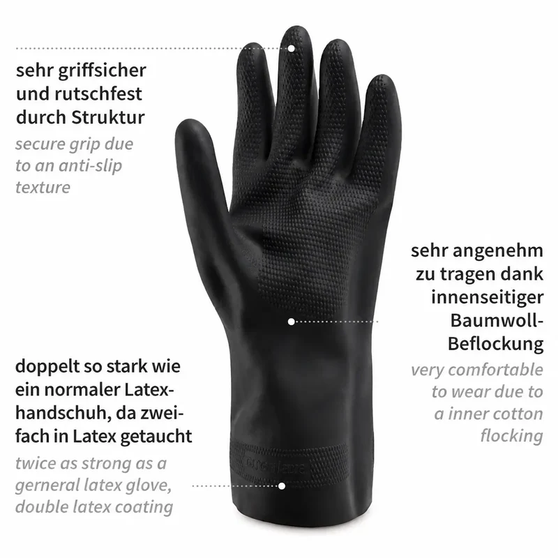 Chemikalienschutzhandschuhe Nova Super 75 Latex 10 Paar