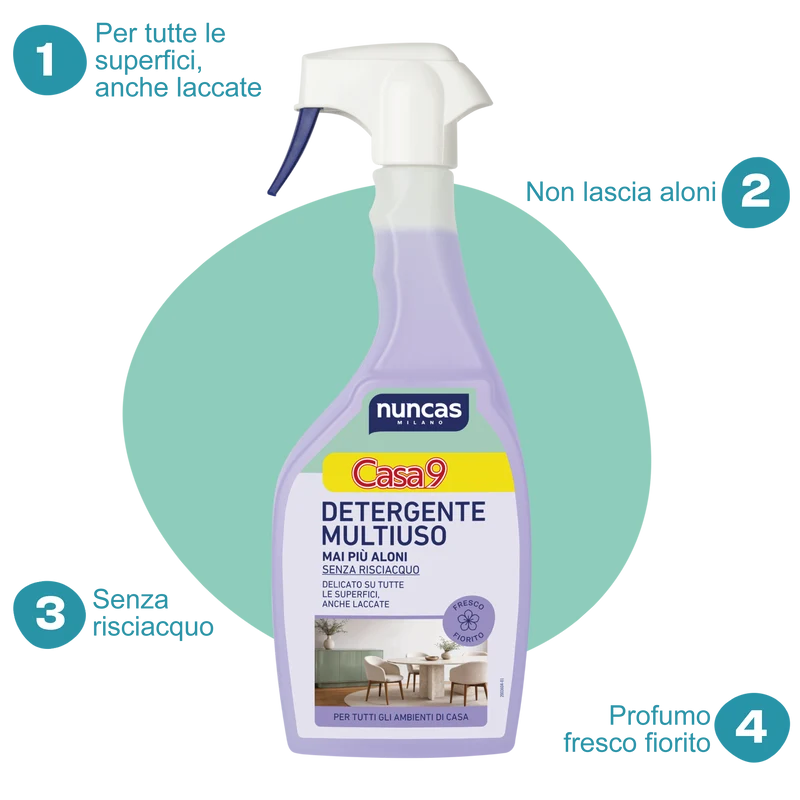 Casa9 Detergente Multiuso Fresco Fiorito - 750ml