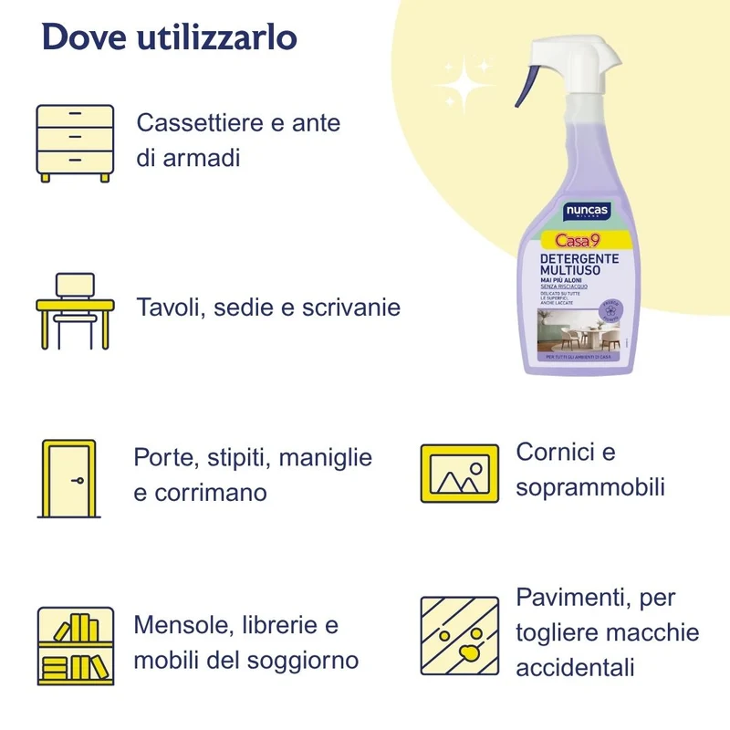 Casa9 Detergente Multiuso Fresco Fiorito - 750ml