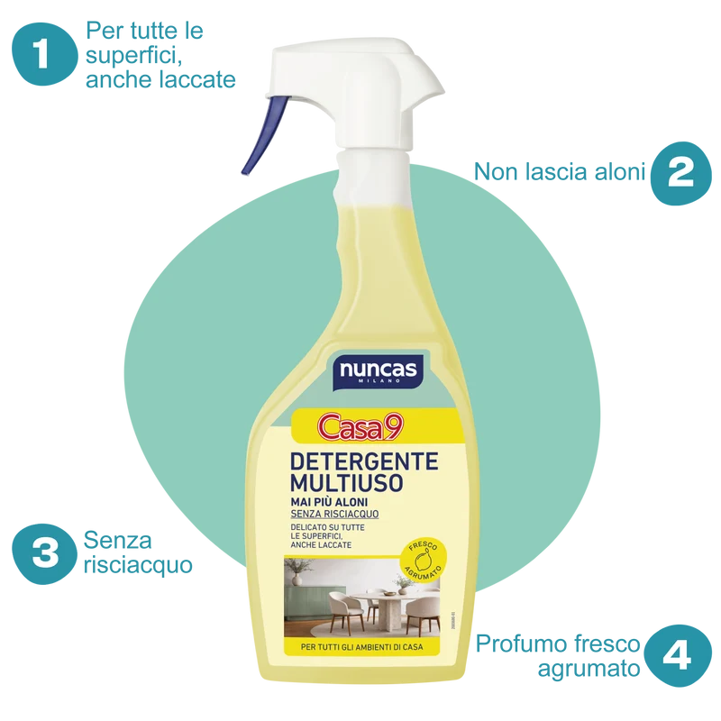 Casa9 Detergente Multiuso Fresco Agrumato - 750ml