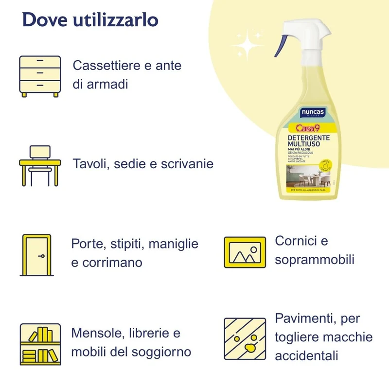 Casa9 Detergente Multiuso Fresco Agrumato - 750ml