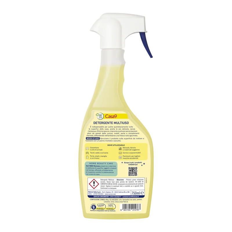 Casa9 Detergente Multiuso Fresco Agrumato - 750ml