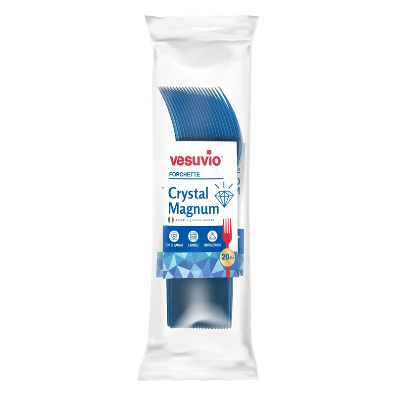 VESUVIO Forchette Crystal Magnum Blu 20 PZ