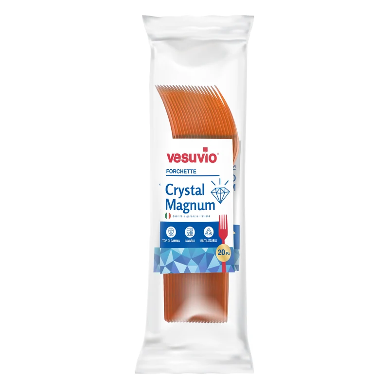 VESUVIO Forchette Crystal Magnum Arancioni 20 PZ