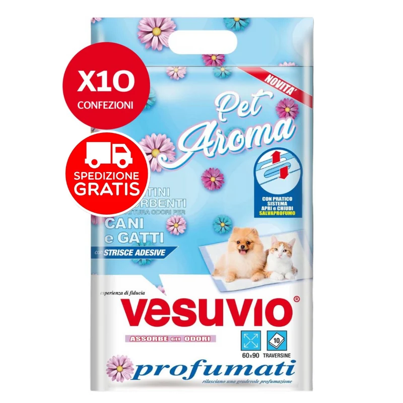 VESUVIO Traversine per cane e gatto profumate 60x90 . 100 pz