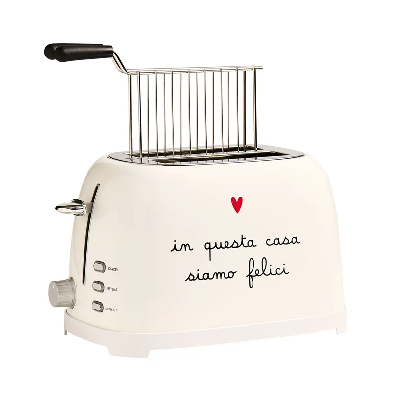 Tostapane bianco "in questa casa siamo felici"