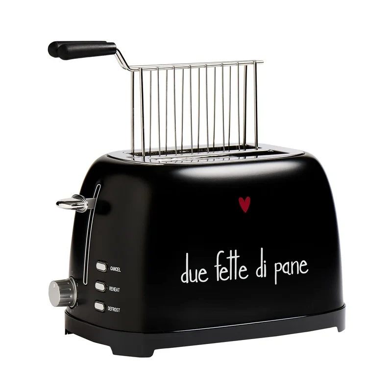 Tostapane nero "due fette di pane"