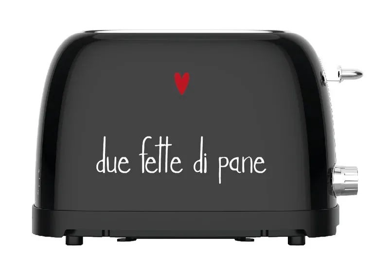 Tostapane nero "due fette di pane"