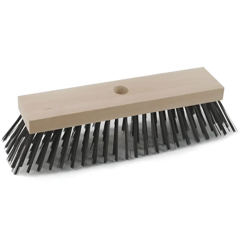 Sorex Spazzola da strada legno piatto filo d'acciaio con foro per manico 30 cm