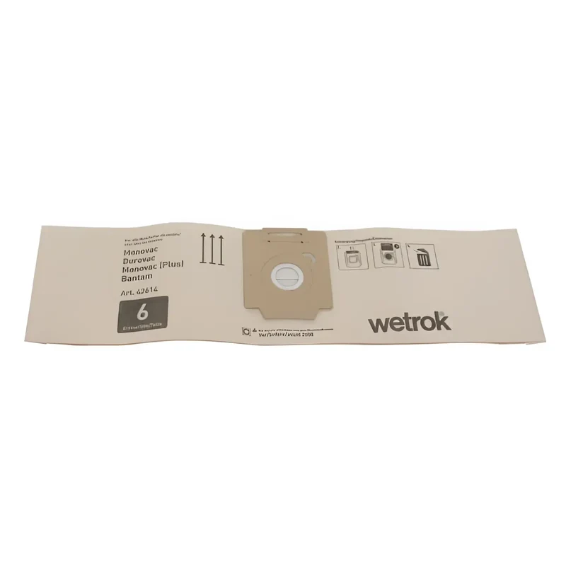 Wetrok Comfort Monovac Durovac 6l Sacchetti filtro in carta 10 pezzi