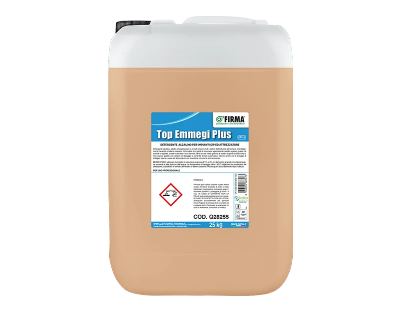 Detergente alcalino per impianti CIP ed attrezzature Top Emmegi Plus Firma Chimica