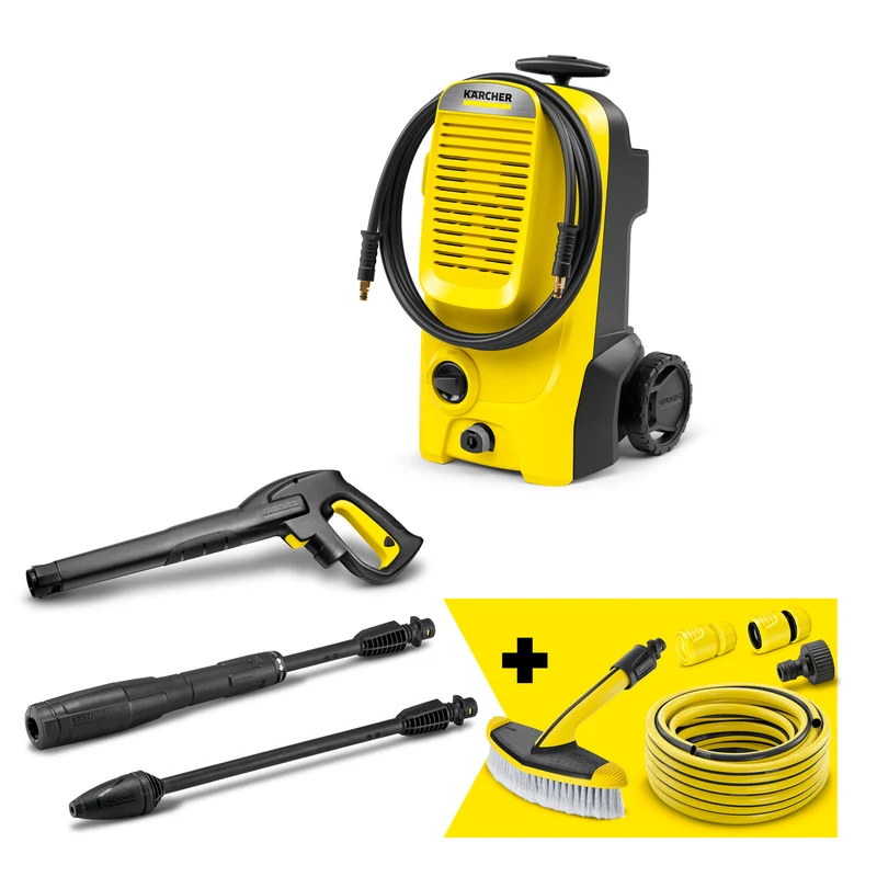 Idropulitrice ad alta pressione K 5 Classic + Set con tubo e 2 raccordi + Spazzola universale WB60 Kärcher