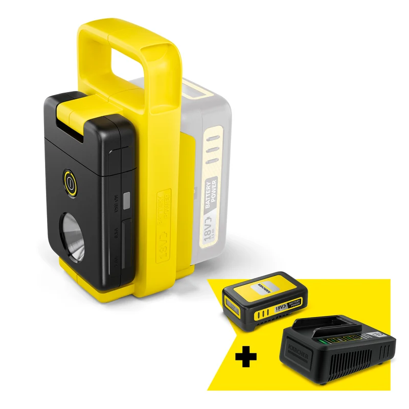 Lampada multifunzione a batteria MFL 2-18 con set batteria Kärcher