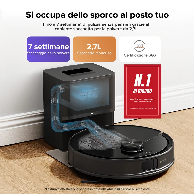 Roborock-Q10 S5+ Set Robot Aspirapolvere – Upgrade del Q10 Max+