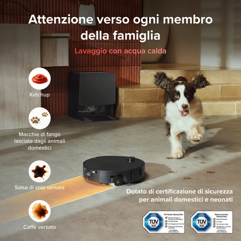 Roborock Saros 20 Flow Complete - Sistema di pulizia automatica pressurizzata SpiraFlow™ 2.0