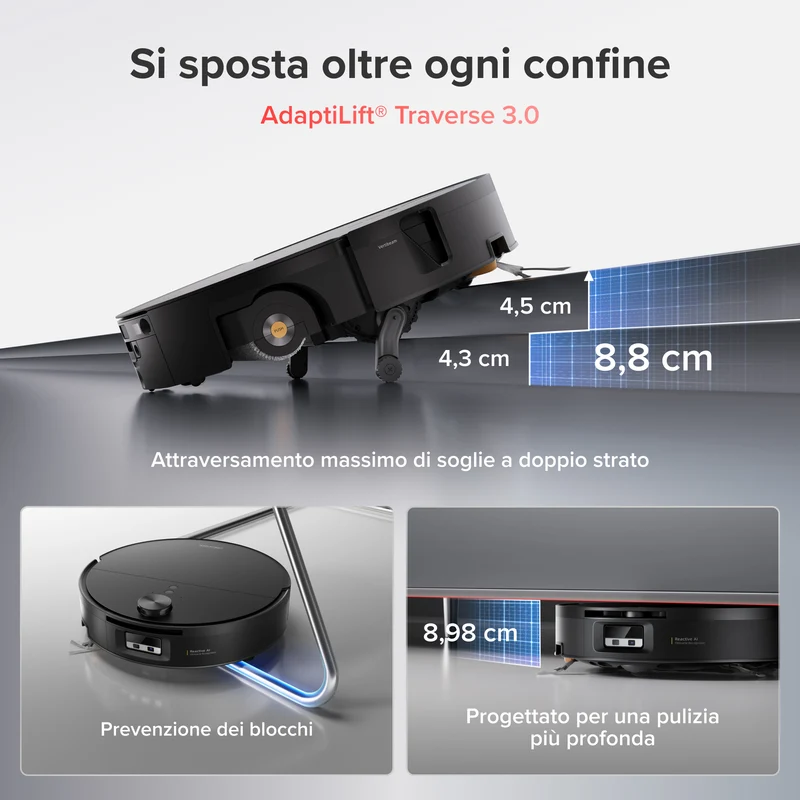 Roborock Saros 20 Flow Complete - Sistema di pulizia automatica pressurizzata SpiraFlow™ 2.0