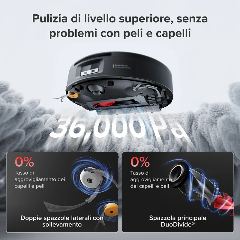 Roborock Saros 20 Flow Complete - Sistema di pulizia automatica pressurizzata SpiraFlow™ 2.0