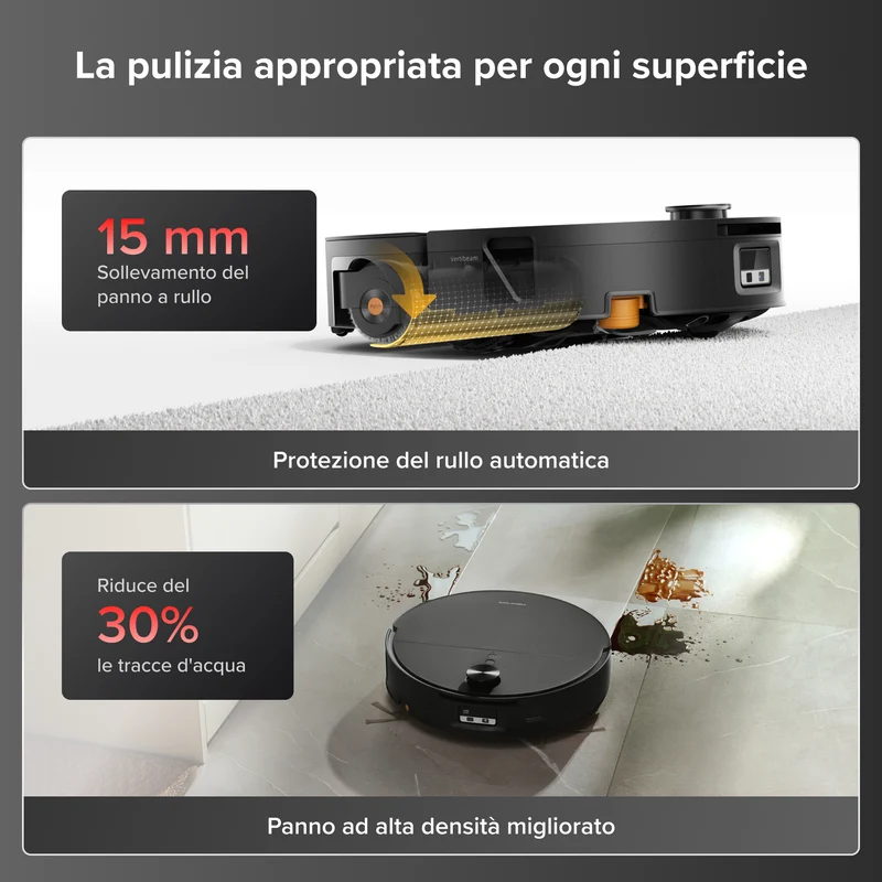 Roborock Saros 20 Flow Complete - Sistema di pulizia automatica pressurizzata SpiraFlow™ 2.0
