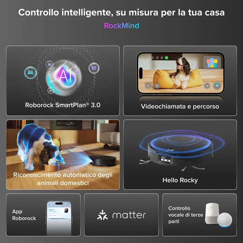 Roborock Saros 20 Flow Complete - Sistema di pulizia automatica pressurizzata SpiraFlow™ 2.0