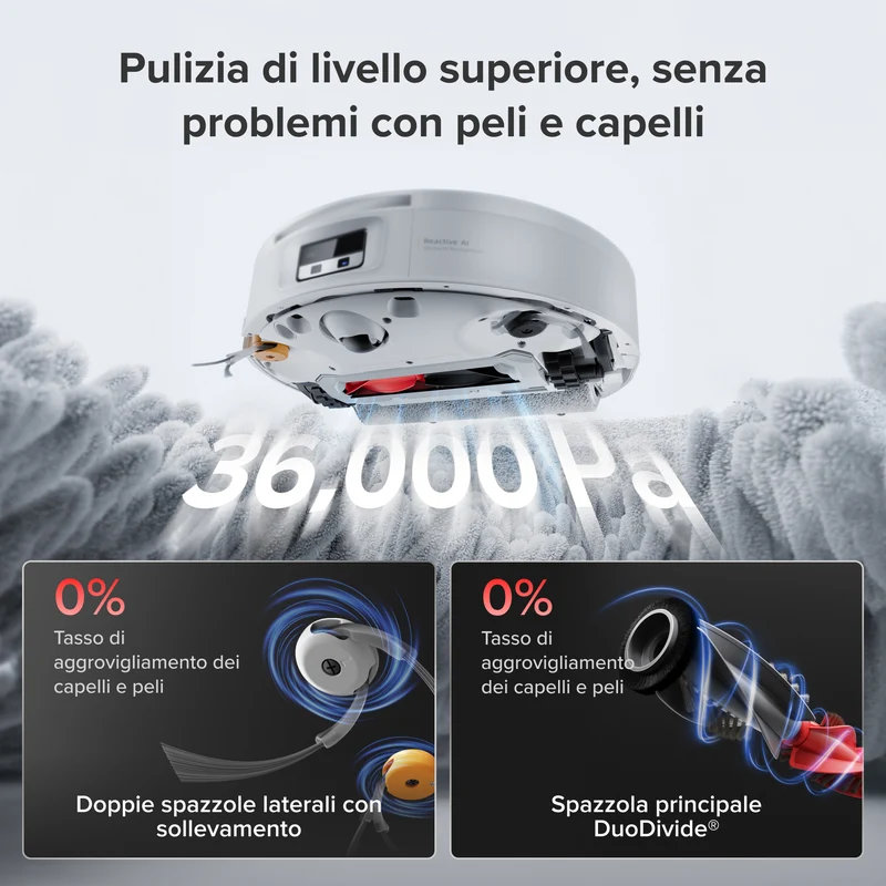 Roborock Saros 20 Flow Complete - Sistema di pulizia automatica pressurizzata SpiraFlow™ 2.0