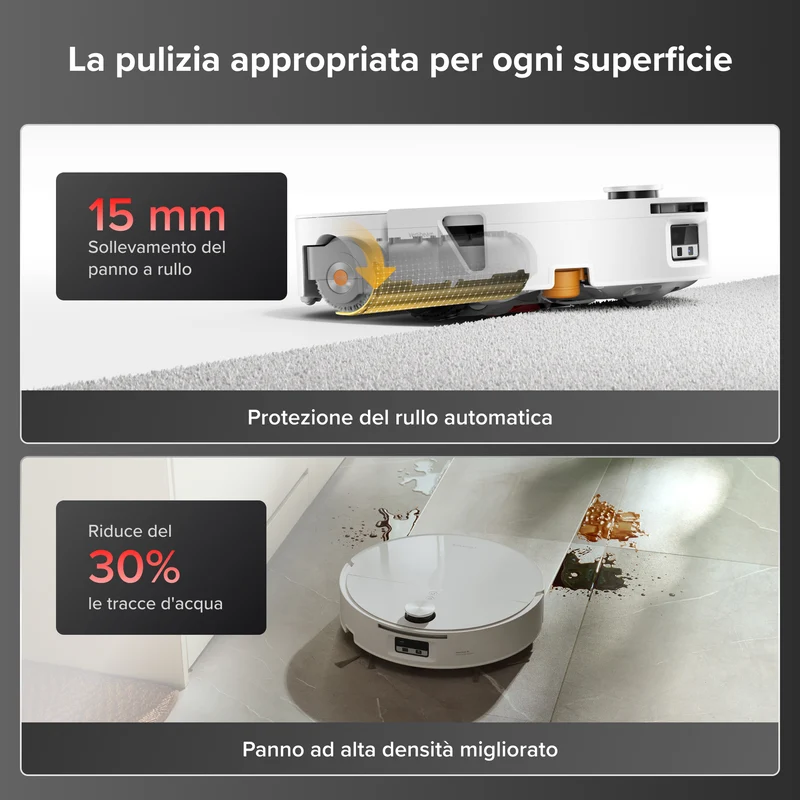 Roborock Saros 20 Flow Complete - Sistema di pulizia automatica pressurizzata SpiraFlow™ 2.0