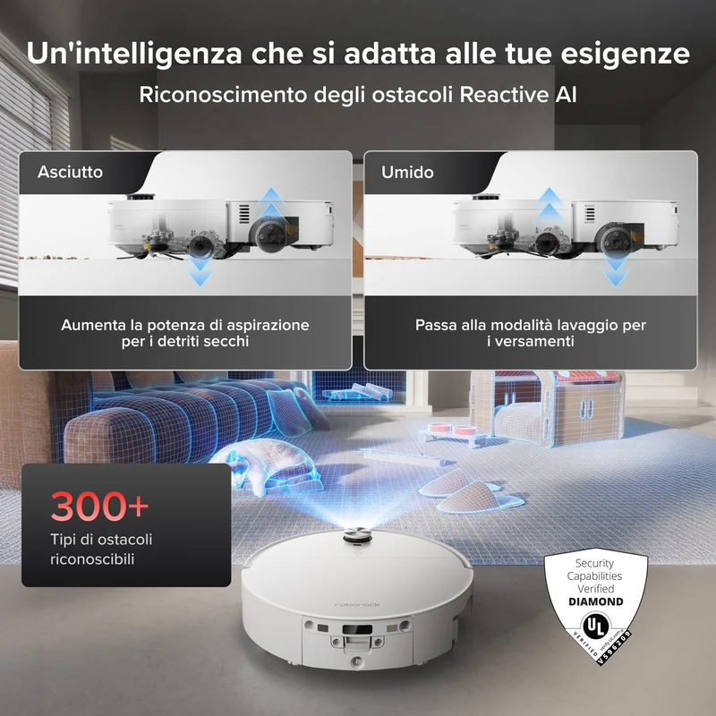 Roborock Saros 20 Flow Complete - Sistema di pulizia automatica pressurizzata SpiraFlow™ 2.0