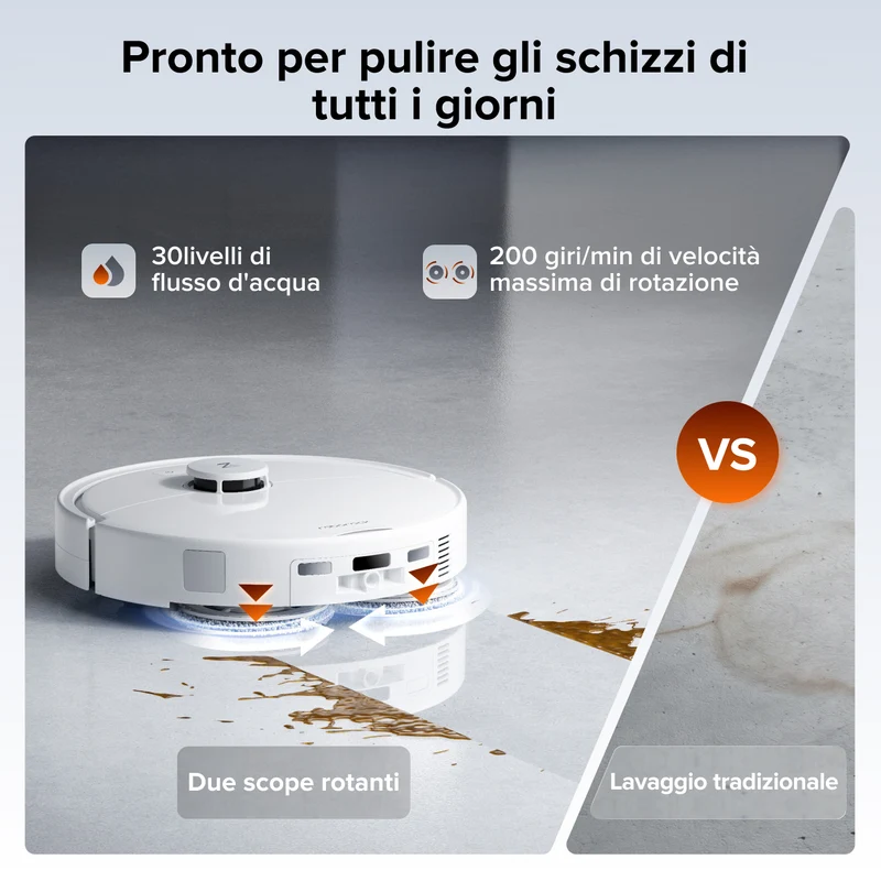 Robot aspirapolvere Roborock Qrevo 2 Pro Set con rimozione automatica dei panni