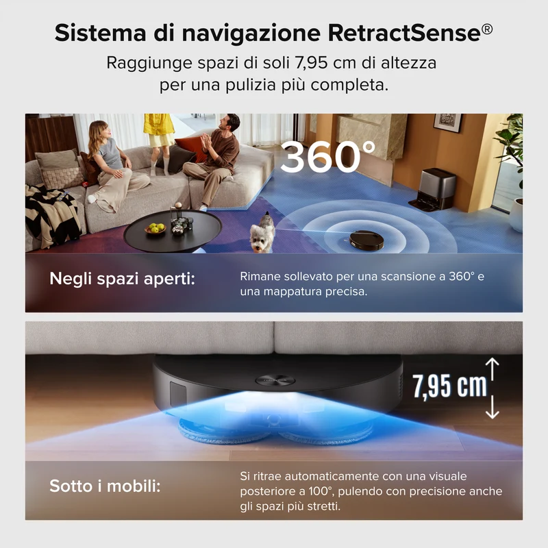 Robot aspirapolvere e lavapavimenti Roborock Saros 20 Neo con lavaggio ad acqua calda e stazione di ricarica intelligente