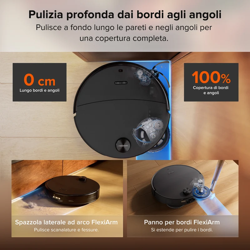 Robot aspirapolvere e lavapavimenti Roborock Saros 20 Neo con lavaggio ad acqua calda e stazione di ricarica intelligente