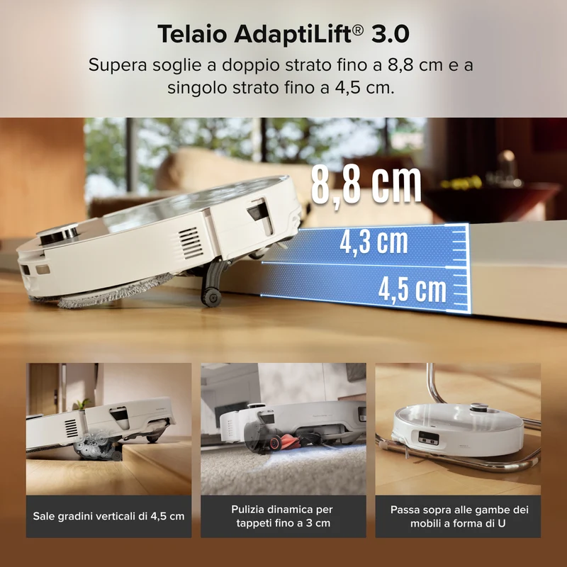 Robot aspirapolvere e lavapavimenti Roborock Saros 20 Neo con lavaggio ad acqua calda e stazione di ricarica intelligente
