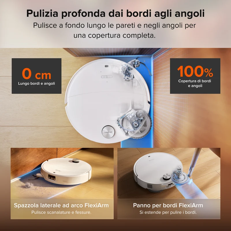 Robot aspirapolvere e lavapavimenti Roborock Saros 20 Neo con lavaggio ad acqua calda e stazione di ricarica intelligente
