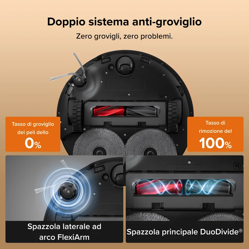 Roborock Qrevo Edge 2 Set - Aspirazione HyperForce da 25.000 Pa e doppio sistema anti-groviglio