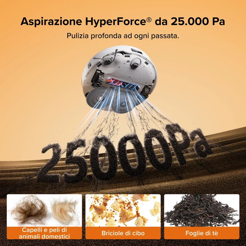 Roborock Qrevo Edge 2 Set - Aspirazione HyperForce da 25.000 Pa e doppio sistema anti-groviglio