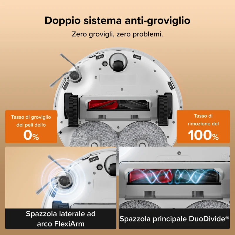 Roborock Qrevo Edge 2 Set - Aspirazione HyperForce da 25.000 Pa e doppio sistema anti-groviglio