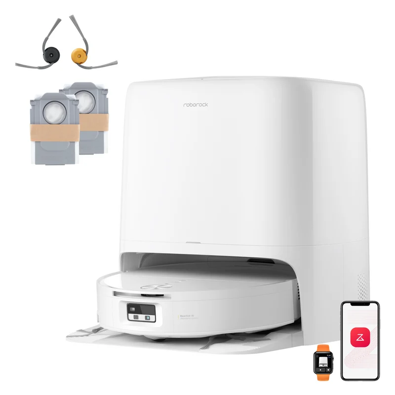 Robot aspirapolvere Roborock Qrevo Edge 2 Flow con panno a rullo e sistema di pulizia automatica pressurizzata SpiraFlow™ 2.0
