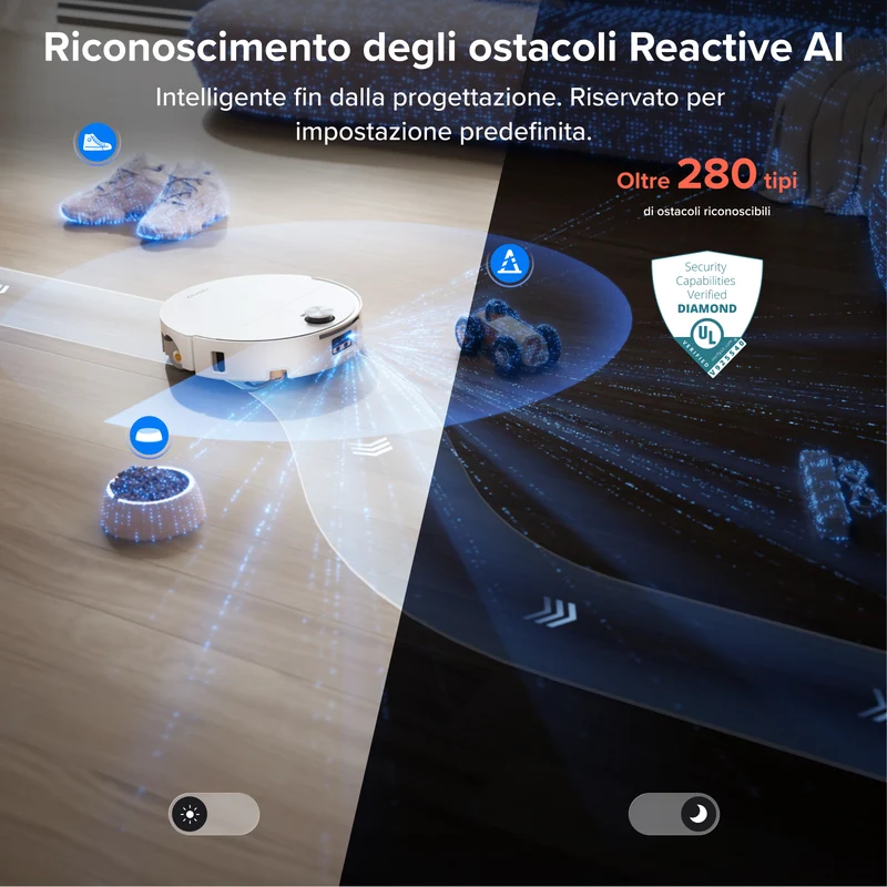 Robot aspirapolvere Roborock Qrevo Edge 2 Flow con panno a rullo e sistema di pulizia automatica pressurizzata SpiraFlow™ 2.0