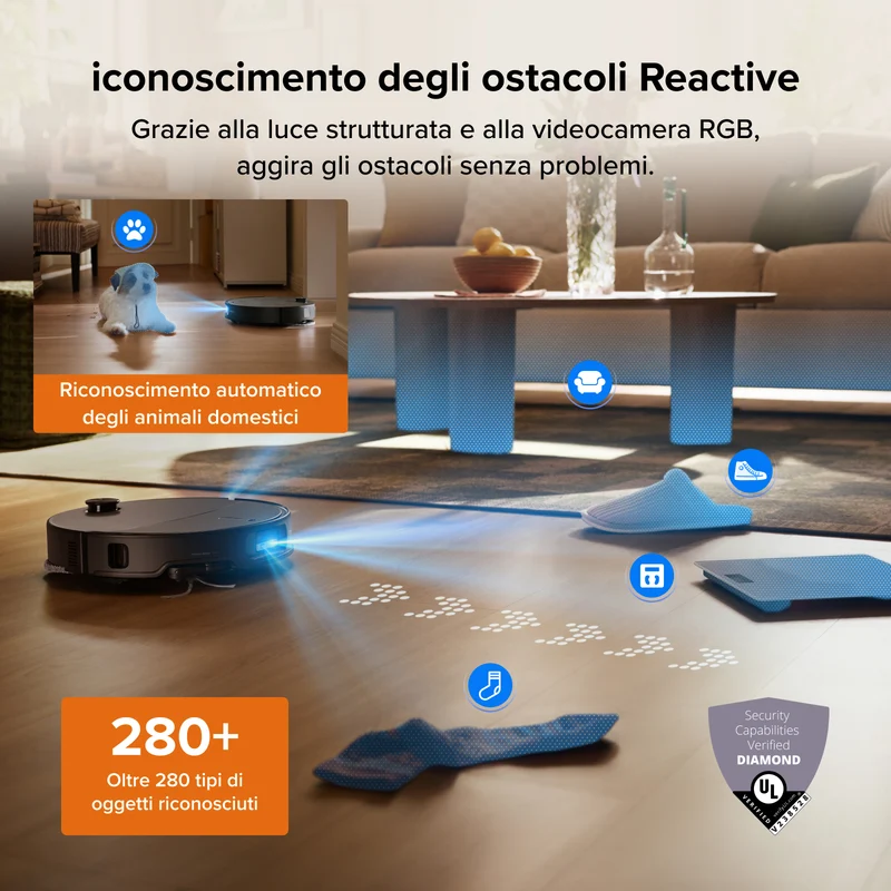 Roborock Qrevo Edge 2 - Aspirazione HyperForce da 25.000 Pa e doppio sistema anti-groviglio
