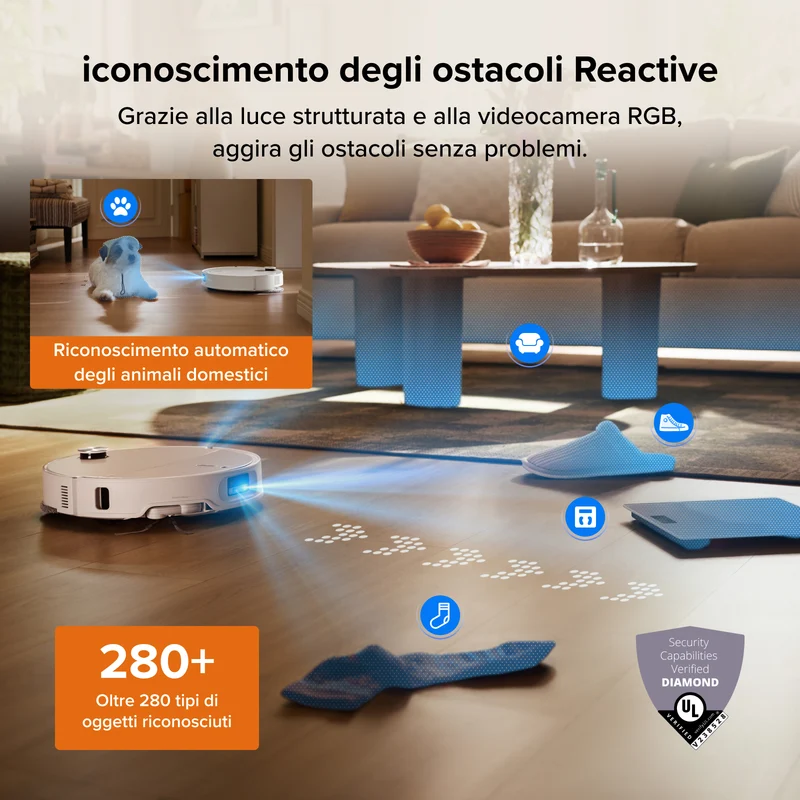 Roborock Qrevo Edge 2 - Aspirazione HyperForce da 25.000 Pa e doppio sistema anti-groviglio