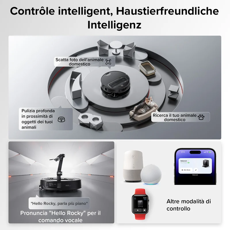 Roborock Saros Z70 Robot aspirapolvere con braccio meccanico OmniGrip™