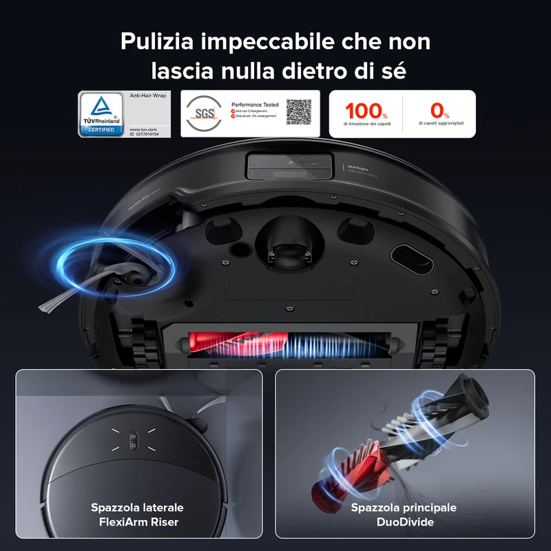 Roborock Saros 10R RDS Robot Aspirapolvere con Sistema di Ricarica e Scarico