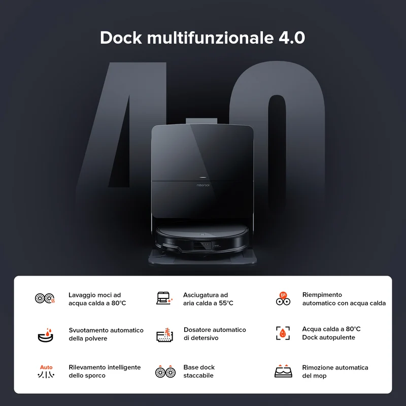 Roborock-Saros 10R Set Robot aspirapolvere con stazione multifunzionale 4.0