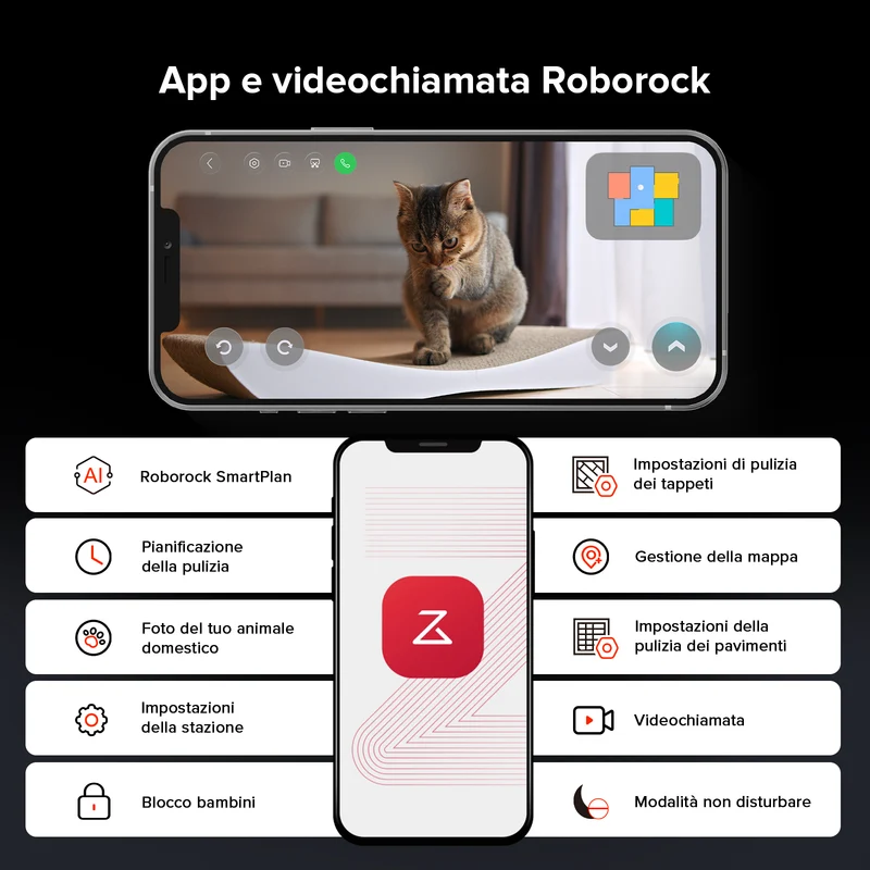 Roborock Saros 10R RDS Robot Aspirapolvere con Sistema di Ricarica e Scarico