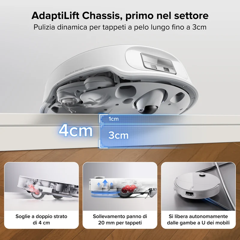 Roborock Qrevo Curv 2 Pro Robot Aspirapolvere con stazione multifunzionale 3.0